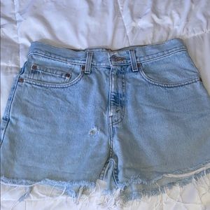 Light colored Levi shorts